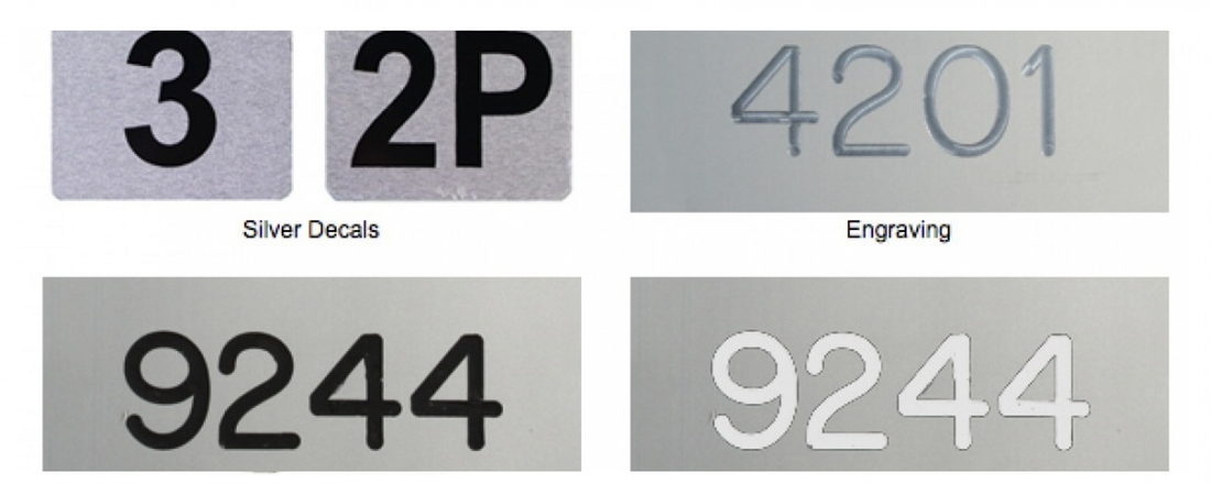 Decal or Engraving Numbering for USPS Approved 4C Mailboxes and Cluster Mailboxes 